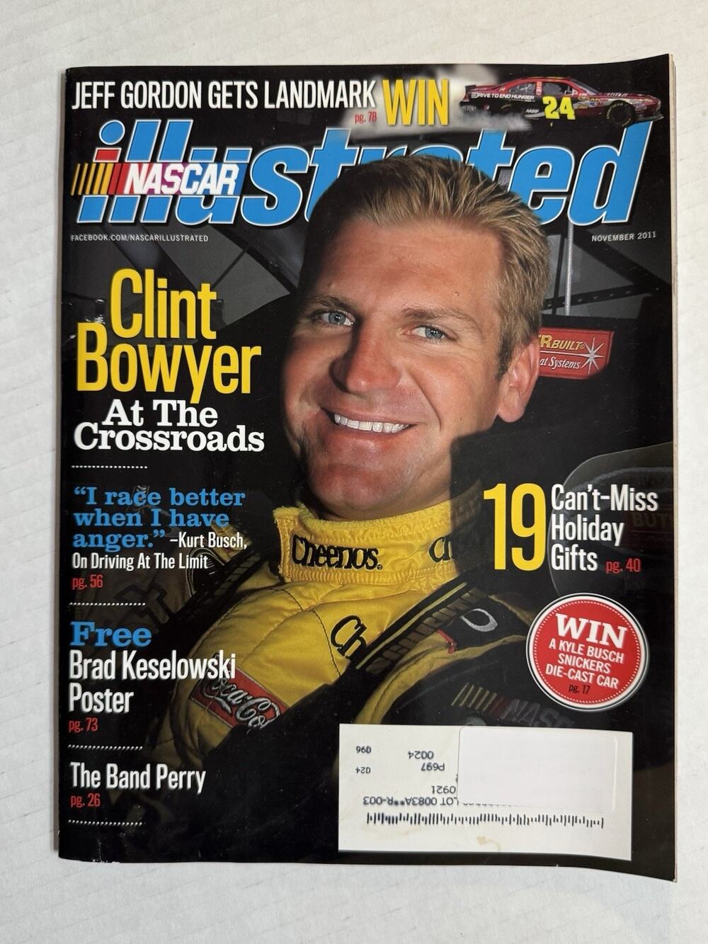 NASCAR Illustraded Magazine. Clint Bowyor. November 2011